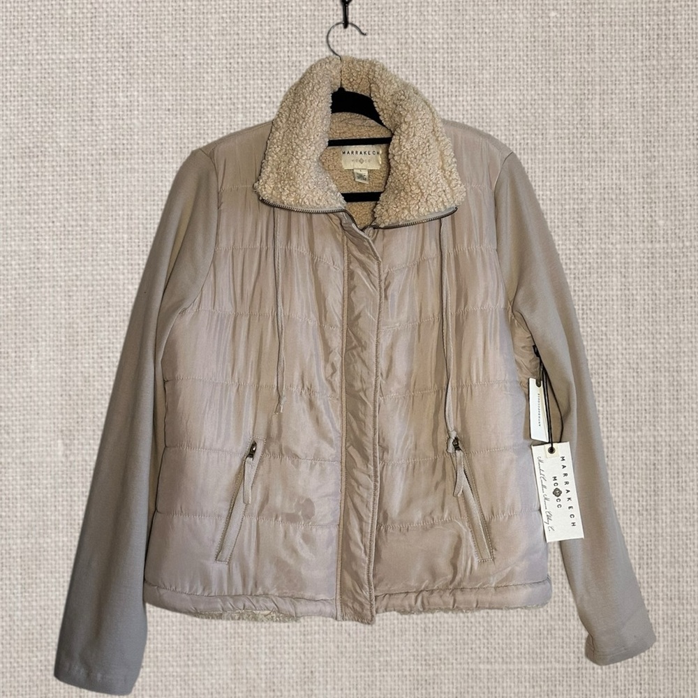 Anthropologie Dusty Pink Puffer Jacket